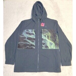 Billabong Hooded Jacket Men's Medium Blue Green Fleece A/Div Canyon Graphene